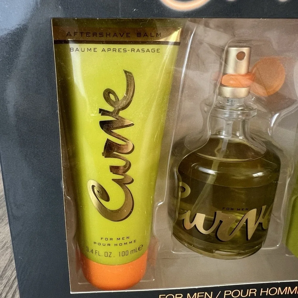 Curve By Liz Claiborne For Men Set: Cologne+ASB+Deo Stick (2.5+3.4+1.7)oz New